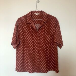 Vans | Red and White Floral Button Up Shirt